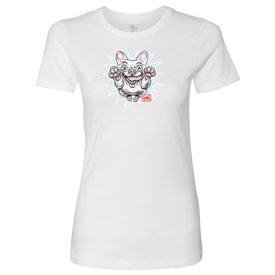 White French Bulldog - Frenchie - Next Level Womens Shirt