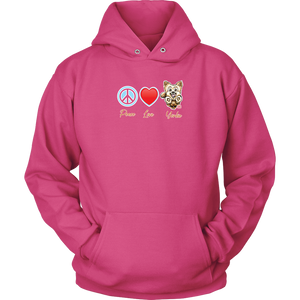 Peace Love Yorkie - Unisex Hoodie for the Yorkshire Terrier Dog Lover