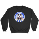 a black crewneck sweatshirt featuring the Boston Terrier Dad design on the front 