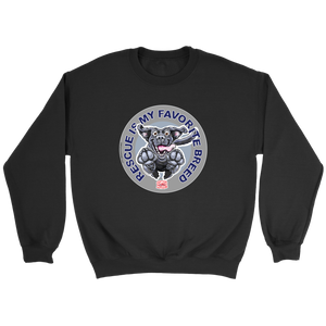 Rescue is My Favorite Breed - Black Labrador Crewneck Sweatshirt