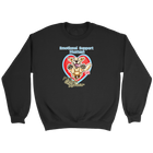 a black crewneck sweatshirt for dog lovers featuring the Emotional Support Human for my Golden Retriever design on the front