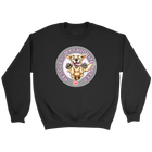  a black unisex sweatshirt featuring the original Golden Retriever dog artwork by OMG You're Home!