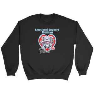 Emotional Support Human - Blue Nose Pitbull - Crewneck Sweatshirt