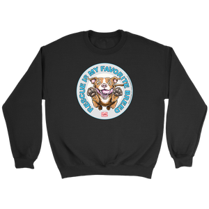 Rescue is my favorite breed black sweatshirt - Red nose pit bull collection