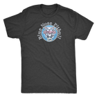 a vintage black Next Level Mens Triblend T-shirt for dog lovers featuring the OMG You're Home! Blue Nose Pitbull in full color on the front.