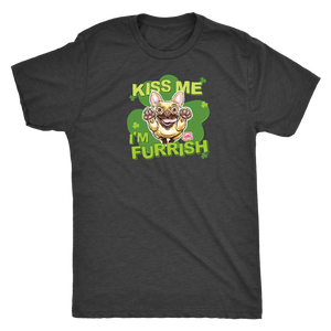 Kiss me I'm furrish - Fawn Frenchie Dog - Next Level Mens Triblend