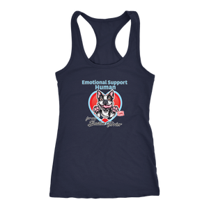 Emotional Support Human - Boston Terrier - Next Level Racerback Tank