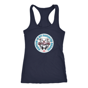 Rescue is my favorite breed - White Staffy Racerback Tank