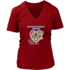 Emotional Support Human - German Shepherd Dog Design - Womens V-Neck for Dog Lovers