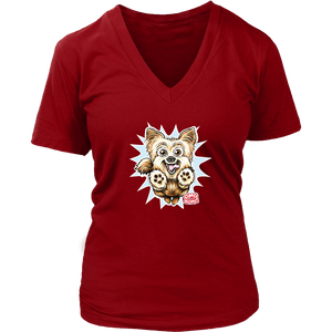 Yorkshire Terrier (Yorkie) - District Womens V-Neck for Dog Lovers