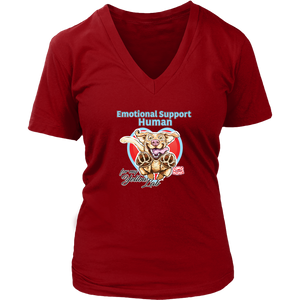 Emotional Support Human - Yellow Labrador Retriever - District Womens V-Neck