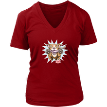 Load image into Gallery viewer, Red Nose Pitbull - District Womens V-Neck for Pit Bull Dog Lovers