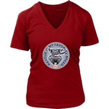 Load image into Gallery viewer, Rescue is My Favorite Breed - Black Labrador Womens V-Neck