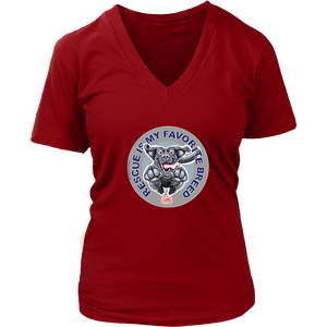 Rescue is My Favorite Breed - Black Labrador Womens V-Neck