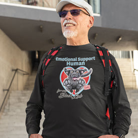 Emotional Support Human - Black Labrador Retriever - Crewneck Sweatshirt Big Print