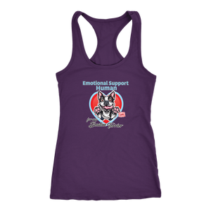 Emotional Support Human - Boston Terrier - Next Level Racerback Tank