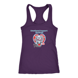 Emotional Support Human - Blue Nose Pitbull - Next Level Racerback Tank