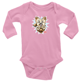 Yorkshire Terrier (Yorkie) - Long Sleeve Baby Bodysuit