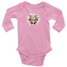 Load image into Gallery viewer, OMG Red Nose Pitbull - Long Sleeve Baby Bodysuit