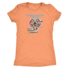 an orange Next Level Womens Triblend featuring the German Shepherd design in the Emotional Support Human collection