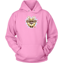 Load image into Gallery viewer, light pink Unisex Hoodie featuring the OMG Fawn French Bulldog - Frenchie 