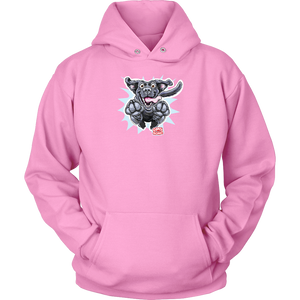 Happy Excited Jumping Black Labrador Retriever Dog - Unisex Hoodie for Dog Lovers