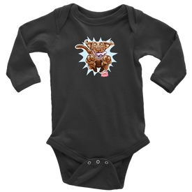 OMG Chocolate Labrador Retriever - Long Sleeve Baby Bodysuit