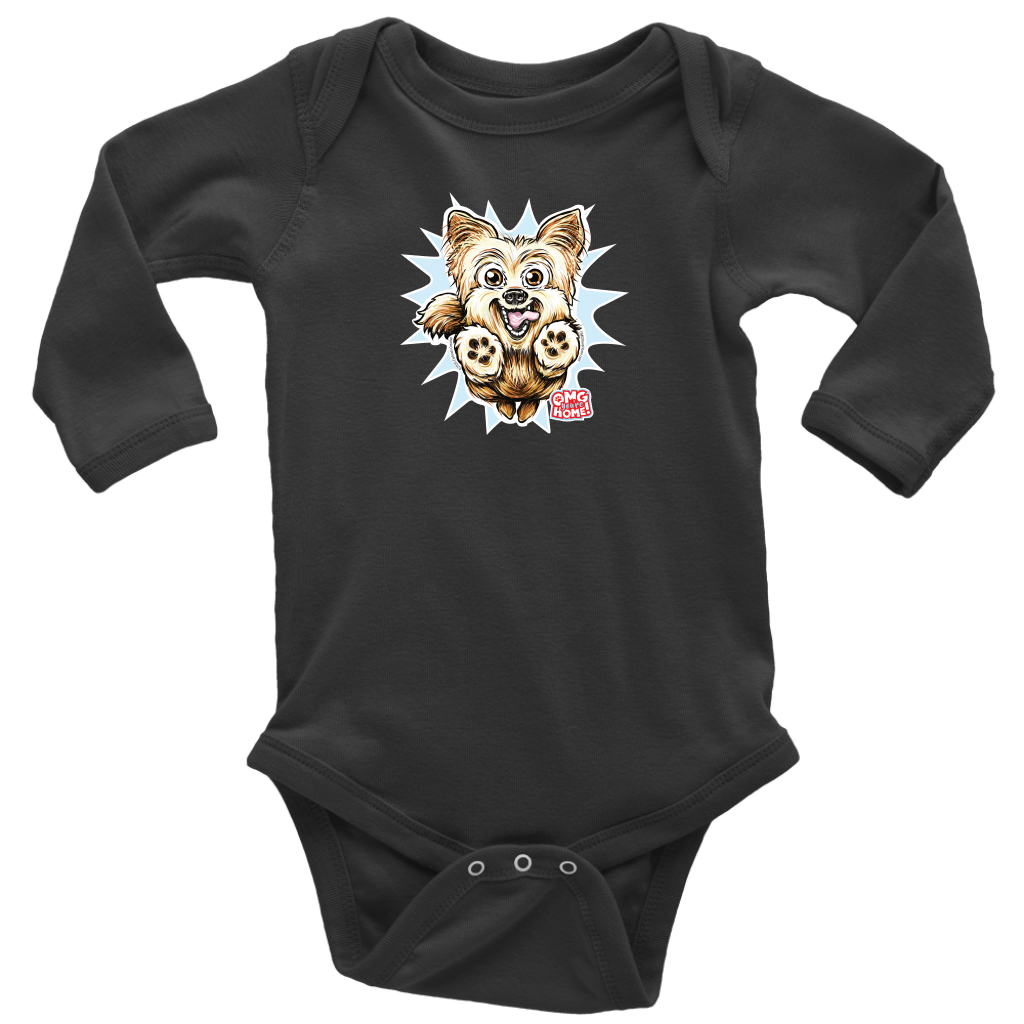 Yorkshire Terrier (Yorkie) - Long Sleeve Baby Bodysuit