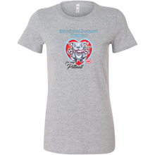 Load image into Gallery viewer, Womens light grey t-shirt with Emotional Support Human for my Blue Nose Pitbull design on front