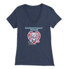 Emotional Support Human - Blue Nose Pitbull Womens V-Neck for Pittie Dog Lovers