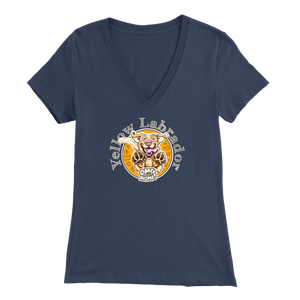 Yellow Labrador Retriever V-Neck Shirt for Women