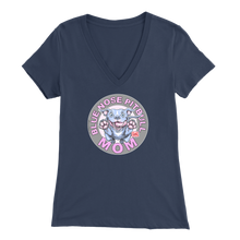 Load image into Gallery viewer, Blue Nose PitBull Mom - Bella Womens V-Neck