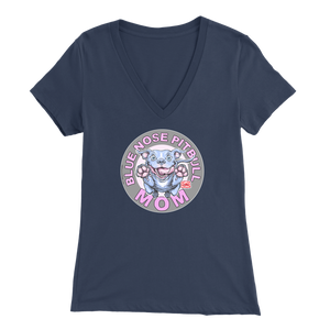 Blue Nose PitBull Mom - Bella Womens V-Neck