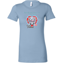 Load image into Gallery viewer, Womens light blue t-shirt with Emotional Support Human for my Blue Nose Pitbull design on front