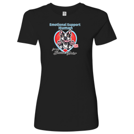 Emotional Support Human - Boston Terrier Womens Shirt for Bostie Dog Lovers