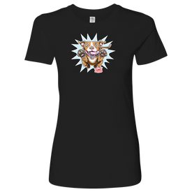 OMG Red Nose Pitbull - Next Level Womens Shirt