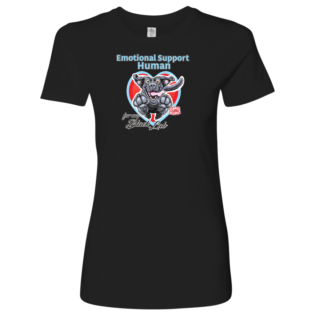 Emotional Support Human - Black Labrador Retriever - Womens Shirt for Dog Lovers