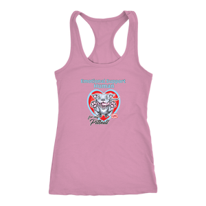 Emotional Support Human - Blue Nose Pitbull - Next Level Racerback Tank