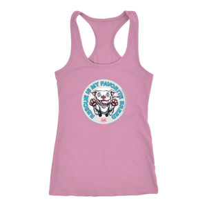 Rescue is my favorite breed - White Staffy Racerback Tank