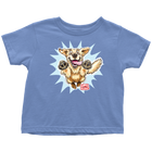 a light blue toddler's t-shirt featuring the original happy and excited Golden Retriever on the front
