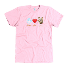 Load image into Gallery viewer, Peace Love Yorkie - Men&#39;s T-Shirt for Yorkshire Terrier Dog Lovers