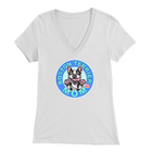 Boston Terrier Mom - Bella Womens V-Neck for the Bostie Mom