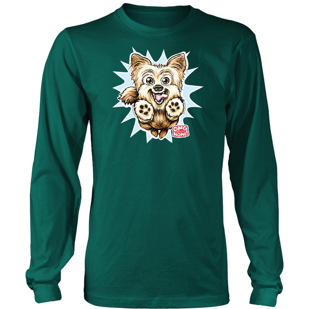 Yorkshire Terrier (Yorkie) -Green Long Sleeve Shirt