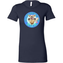 Load image into Gallery viewer, A women&#39;s navy blue t-shirt featuring the OMG You&#39;re Home! Golden Retriever artwork 